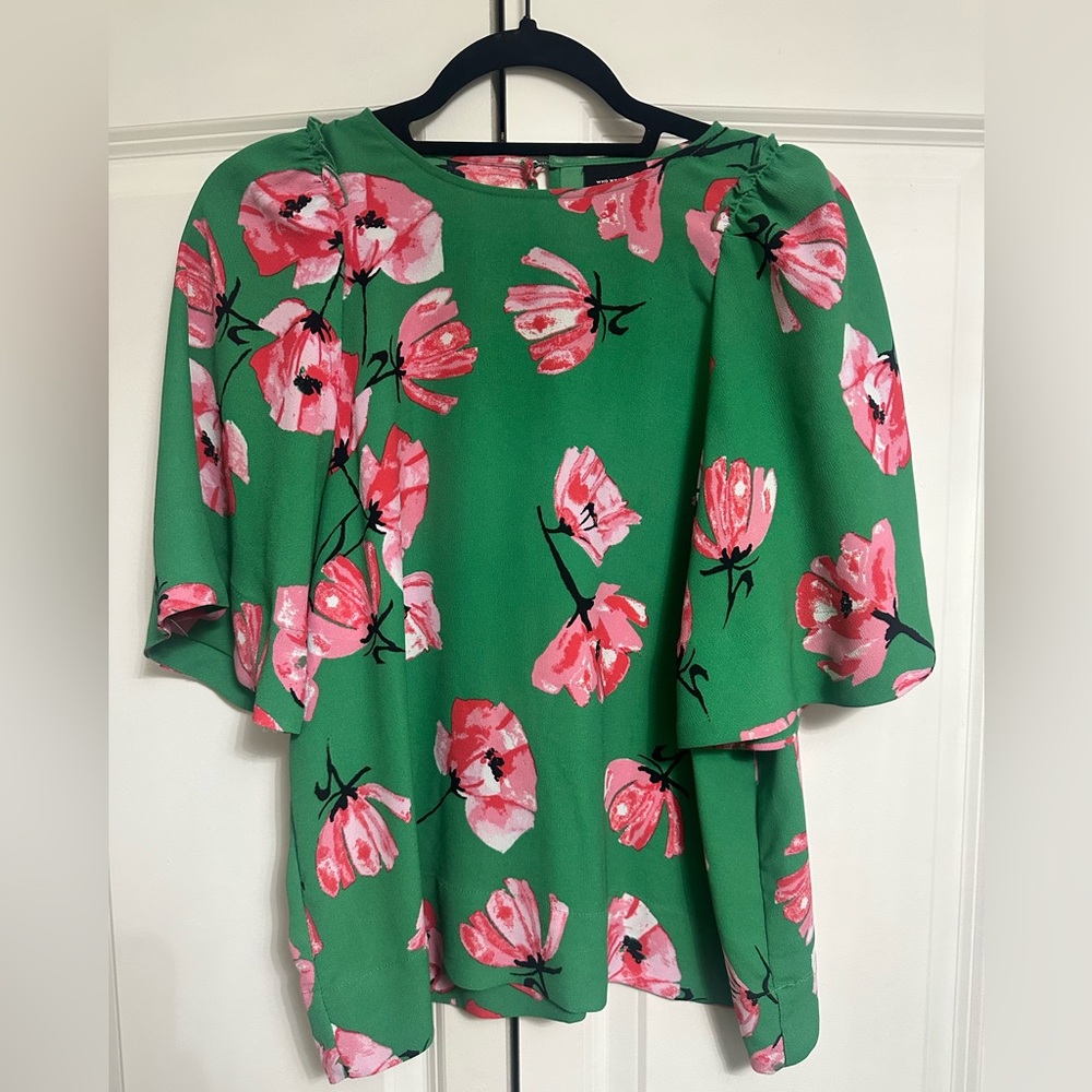 Who what wear green floral top